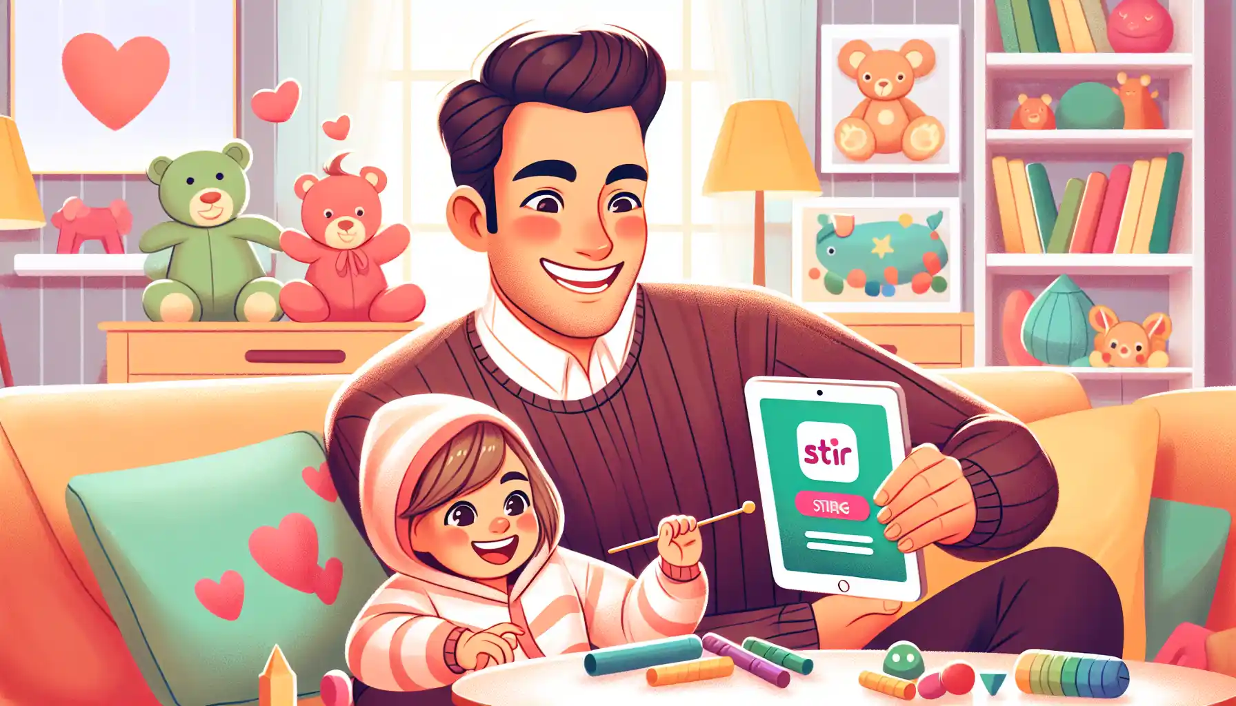 A visual representation of single parents using a dating app.