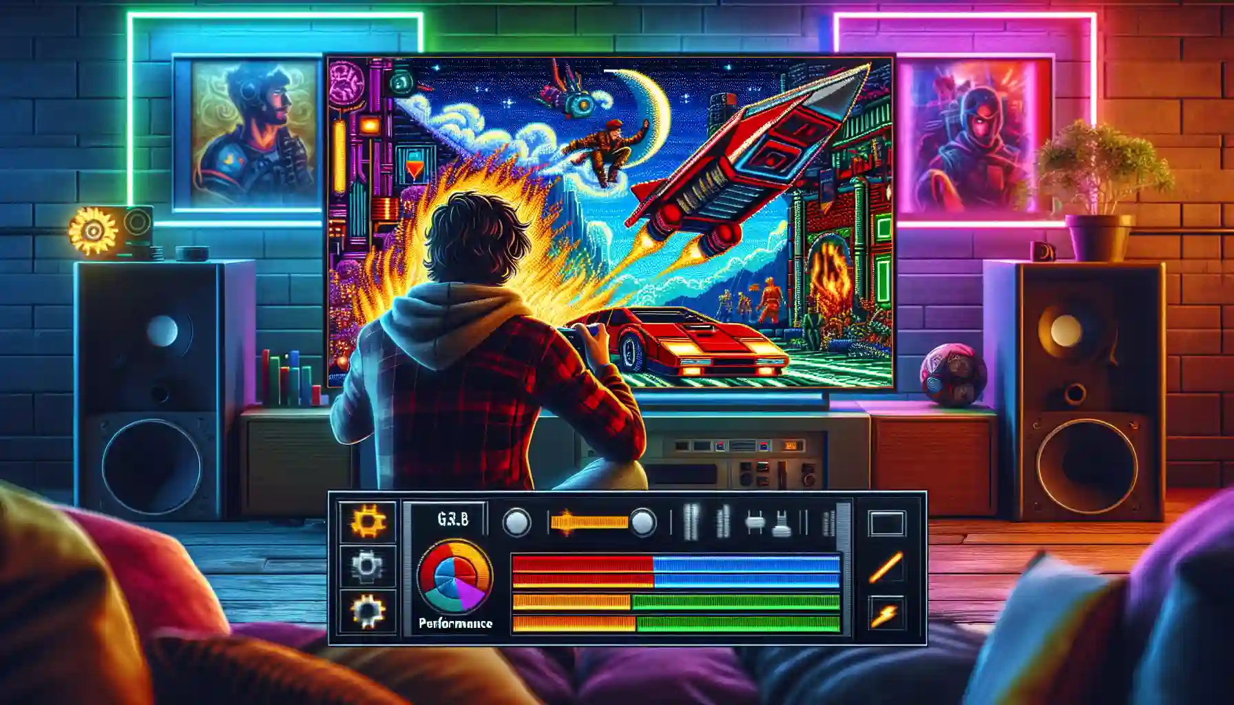 An illustration of gameplay experience and graphics settings in AetherSX2