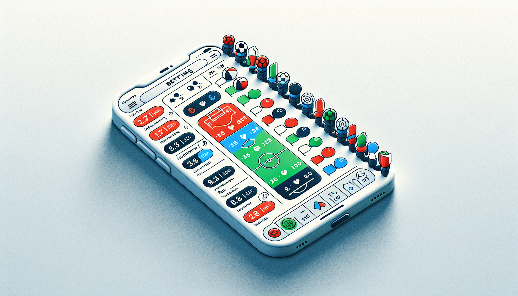 Color-coded betting tips displayed on the Vitibet app interface helps to destinguish home wins from away wins