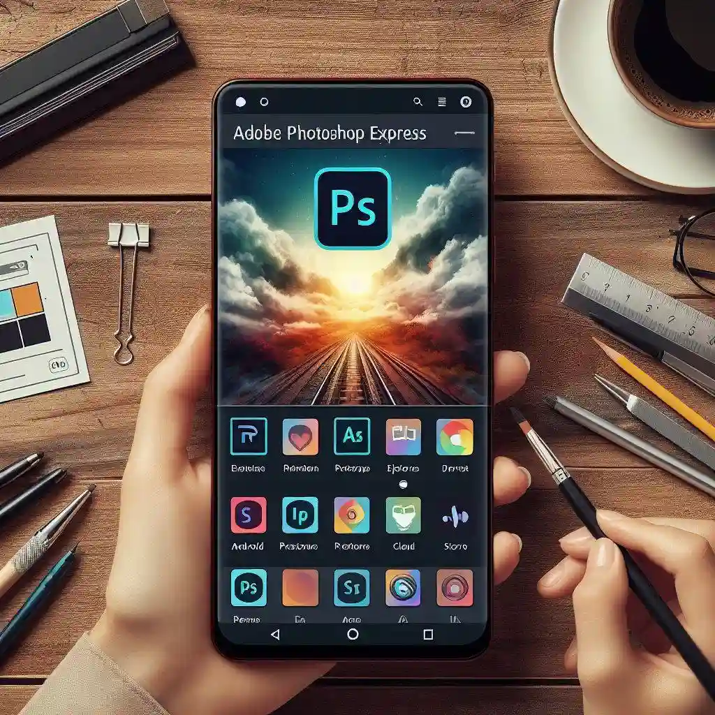 Images, video and photo editing software Photoshop Express by Adobe, Google Play version