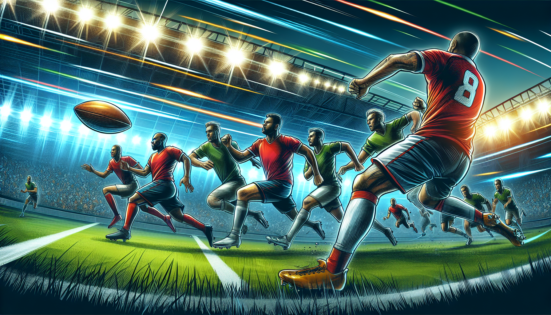 Illustration of football match