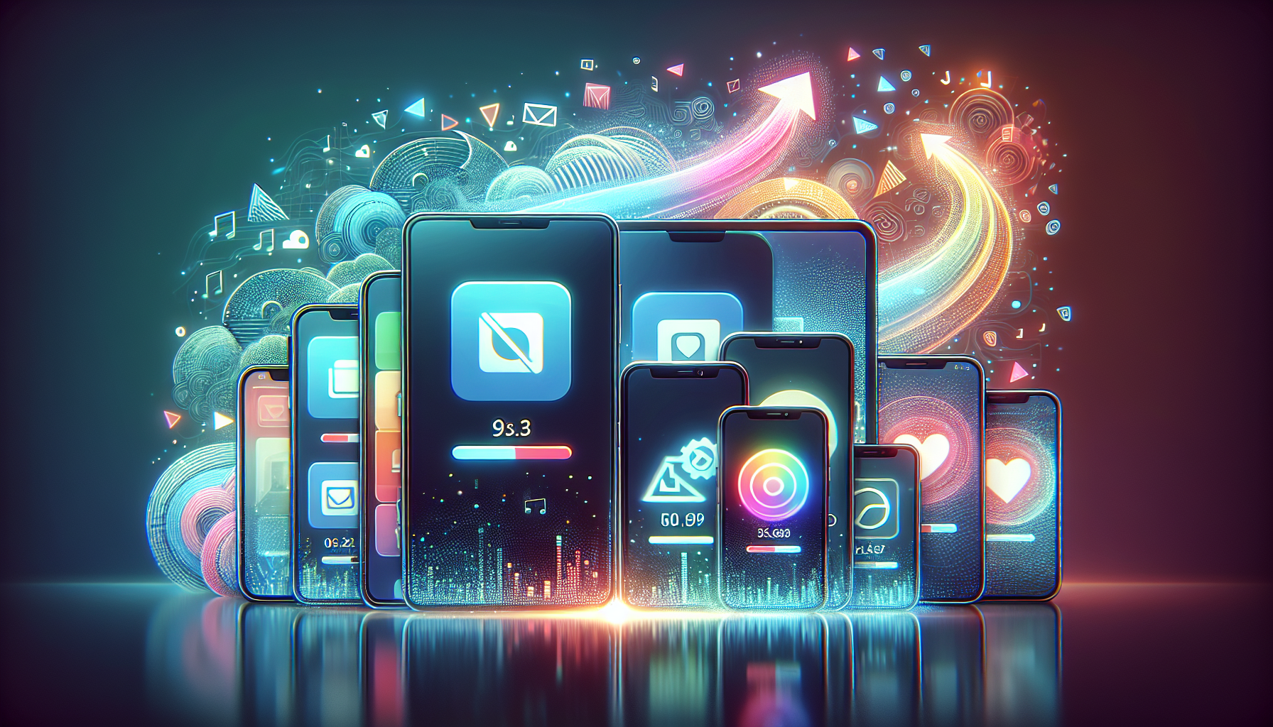 Illustration of downloading Adobe Photoshop Express from windows store or app stores for iOS or Android