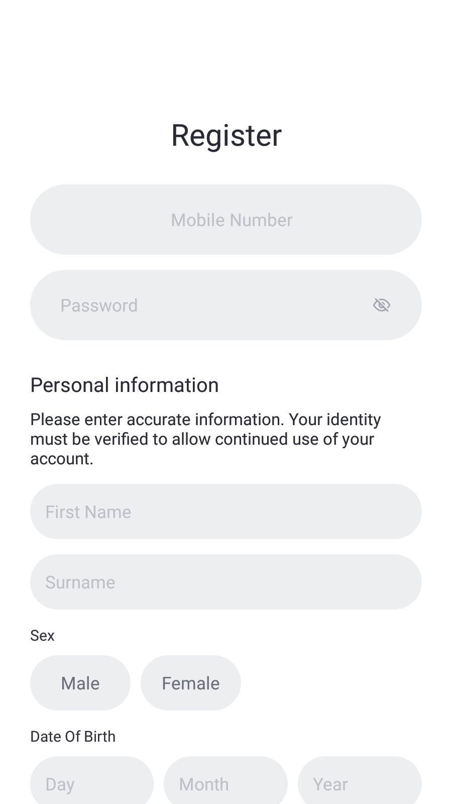 Signup process is easy and straightforward
