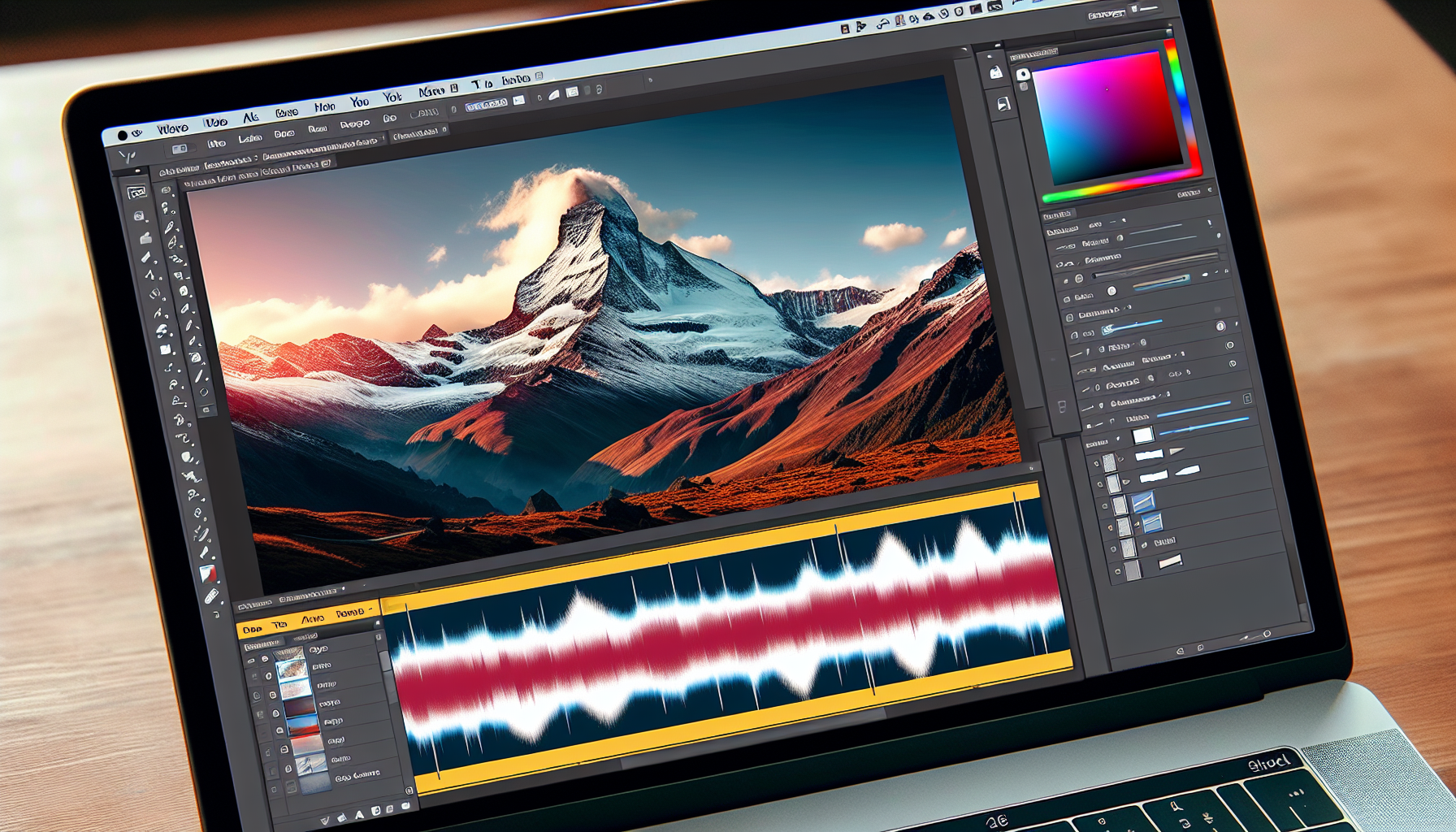 Illustration d'une interface personnalisable dans Photoshop