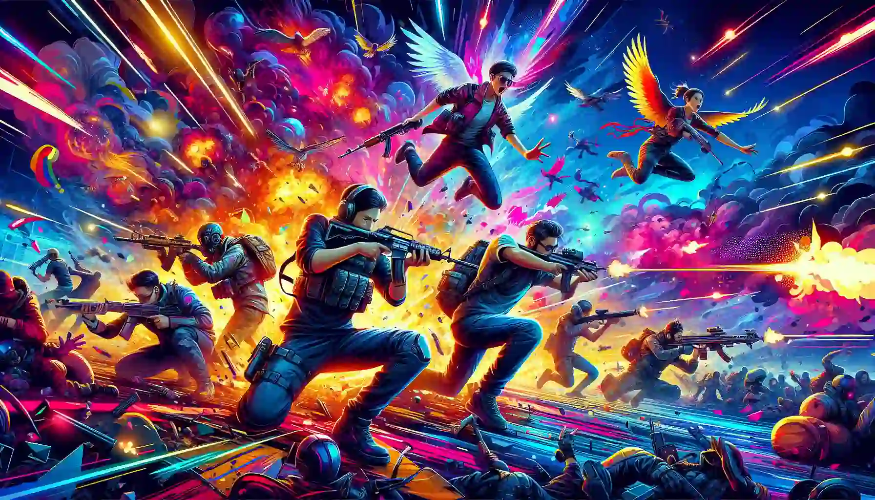 An engaging depiction of real-world gameplay experience in Sigma Battle Royale, illustrating players in action during a match.