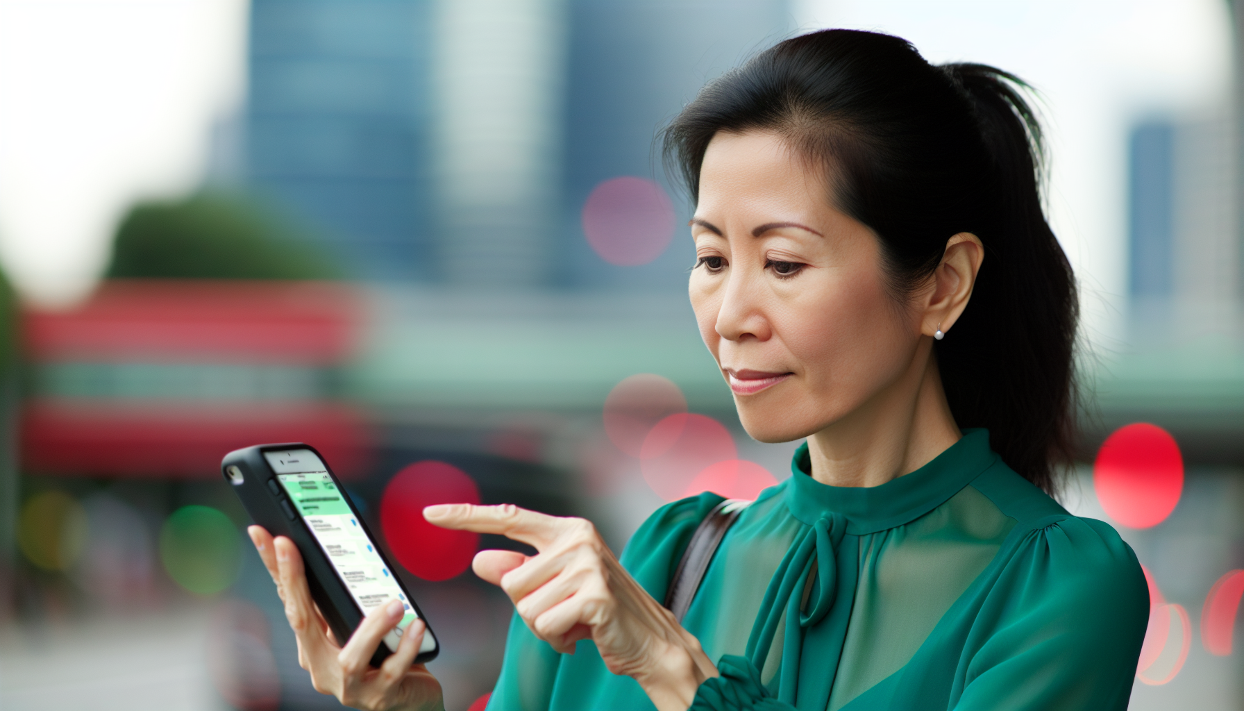 Person using Adobe Acrobat Reader on a mobile device