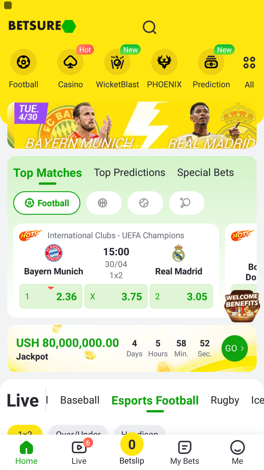 Illustration of a smartphone with Betsure app open