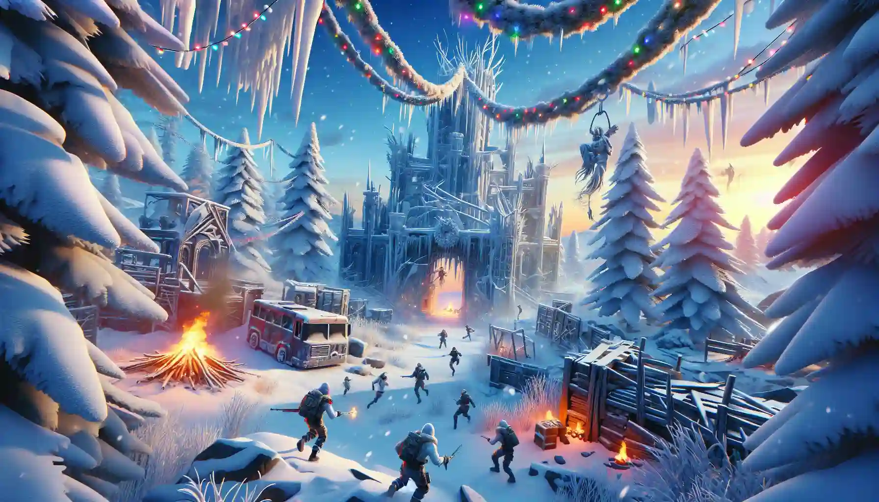 PUBG MOBILE LITE Winter festival illustration: many snowy features await, snowboard and a special frozen egg.