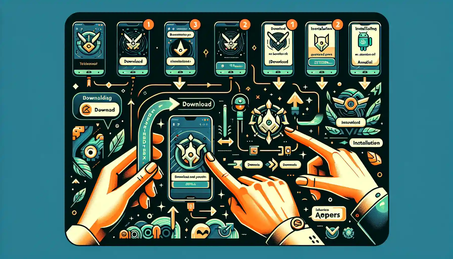 The process of downloading and installing the latest version of AetherSX2 APK, with new features and bug fixes