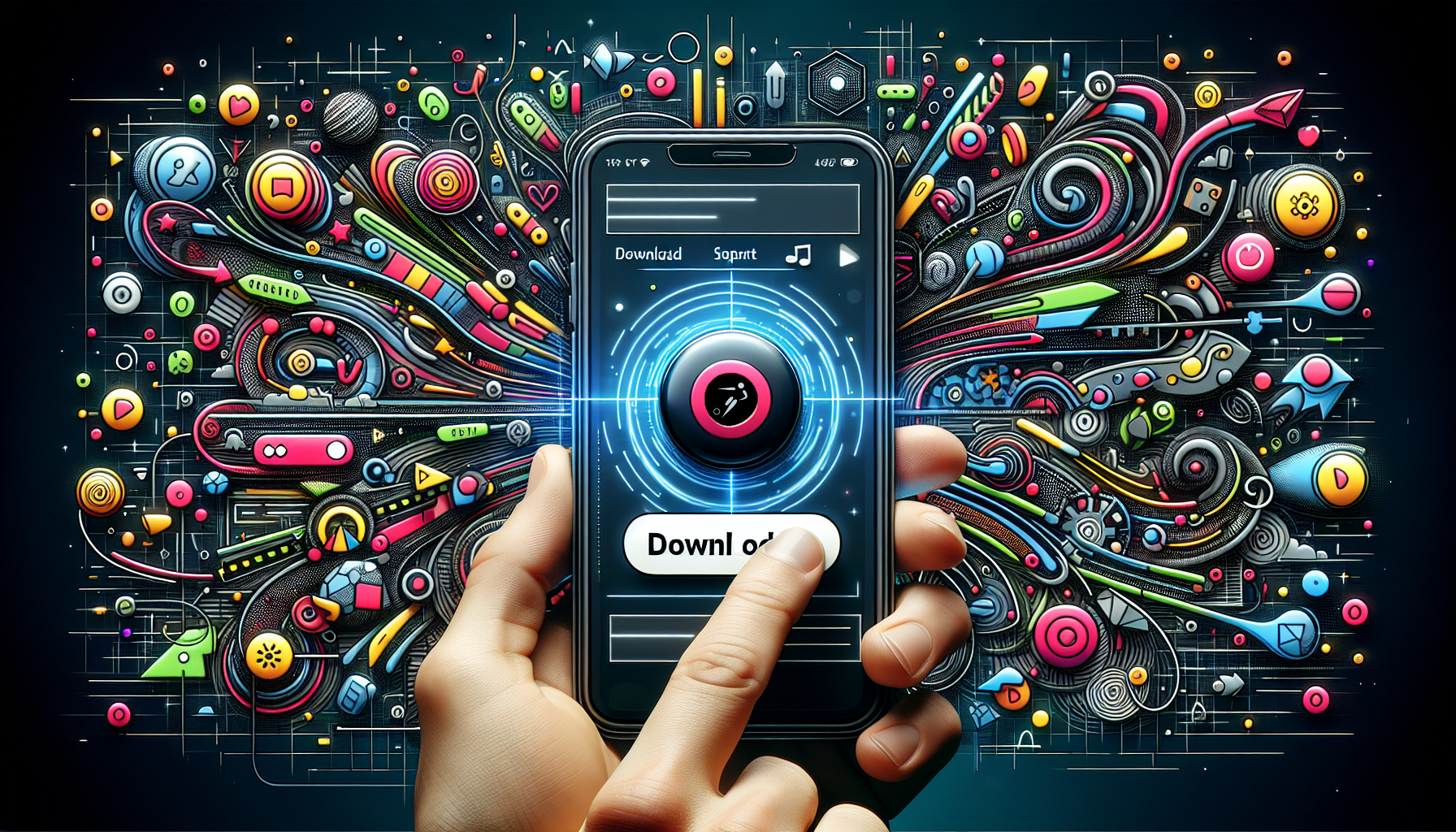 Illustration of downloading Venasbet app from official website