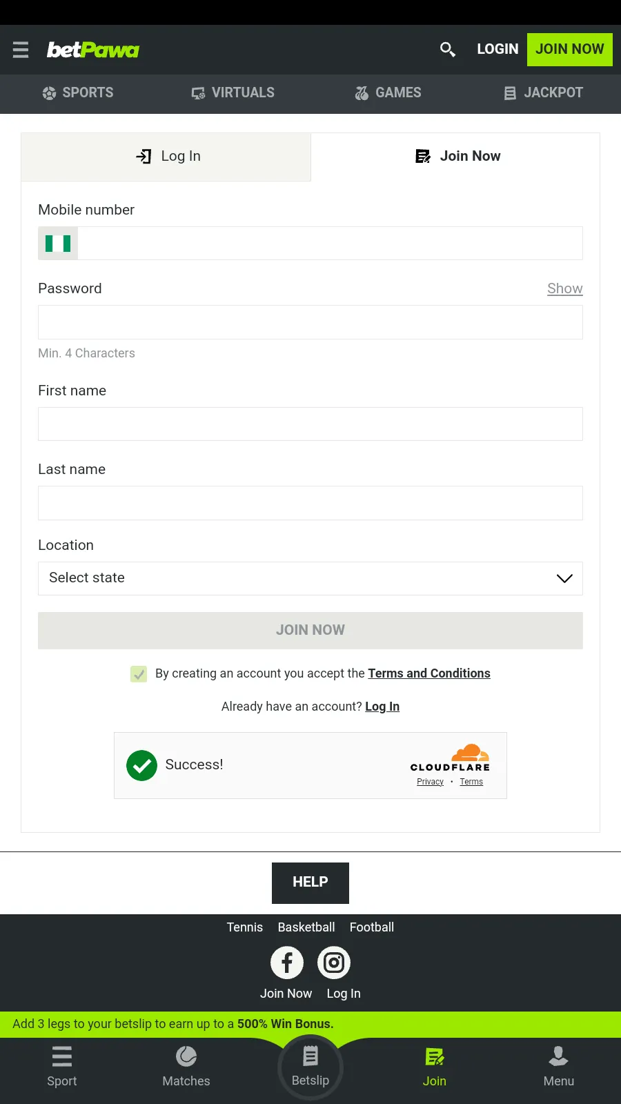 Seamless registration on your phone is your first step to win