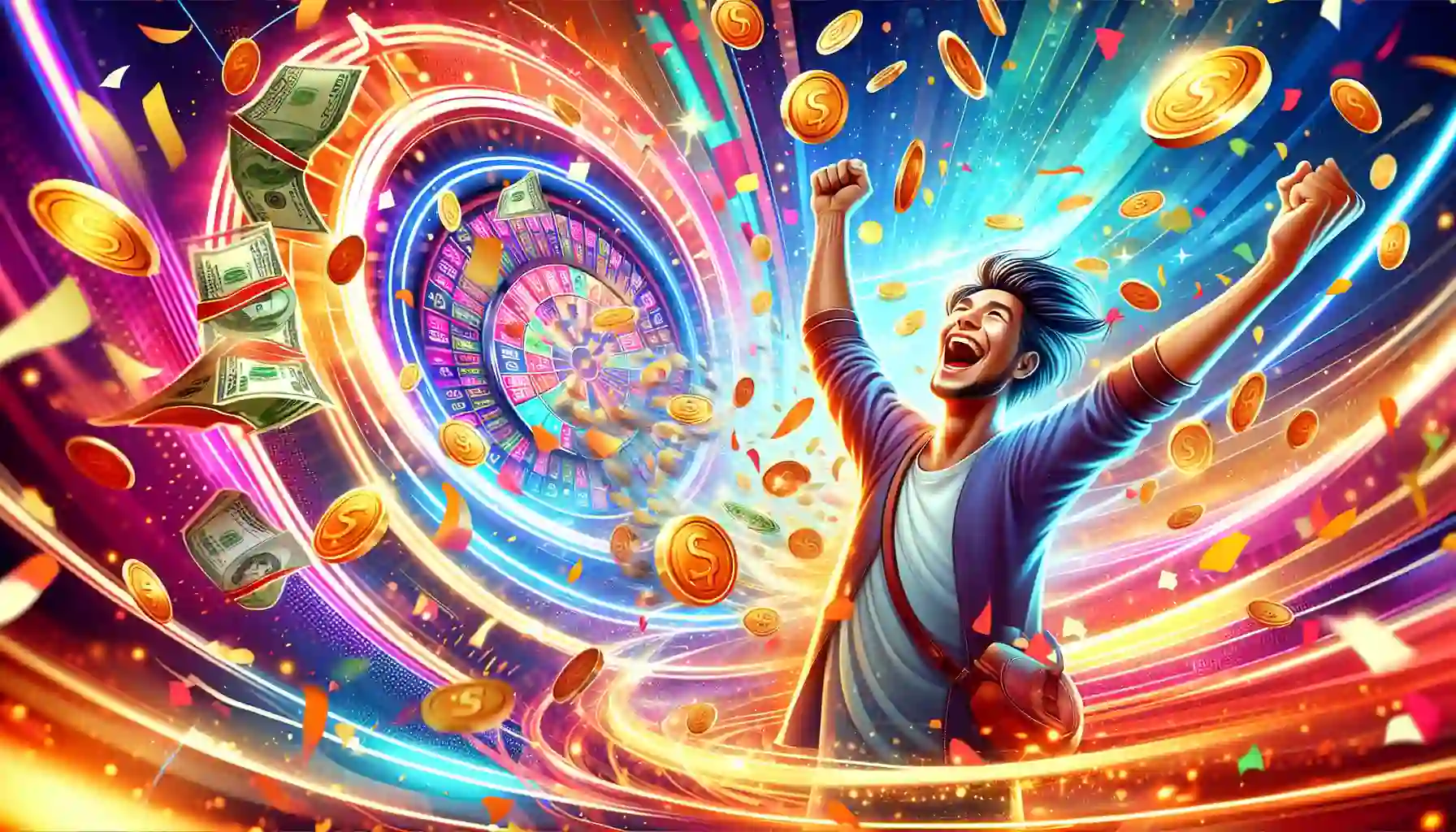 An illustration representing the earning potential and cash withdrawals in Juwa 777.