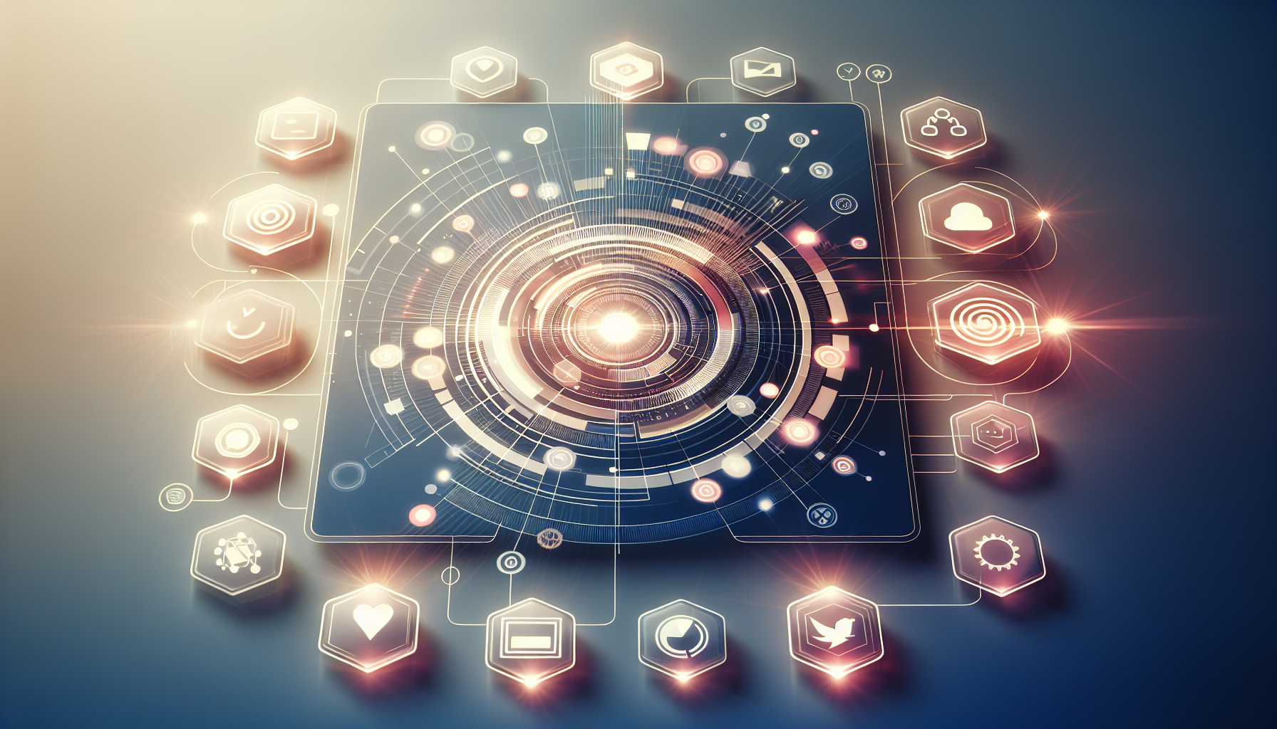 Abstract illustration of a user-friendly interface with customizable icons