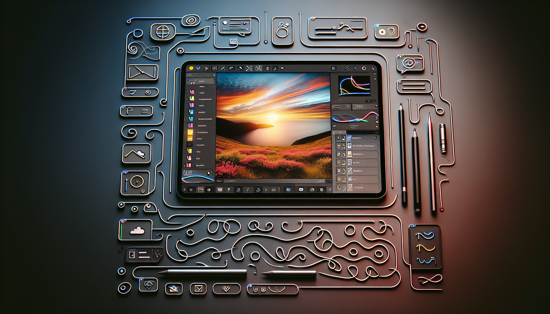 Enhanced interface of Adobe Photoshop with Contextual Taskbar