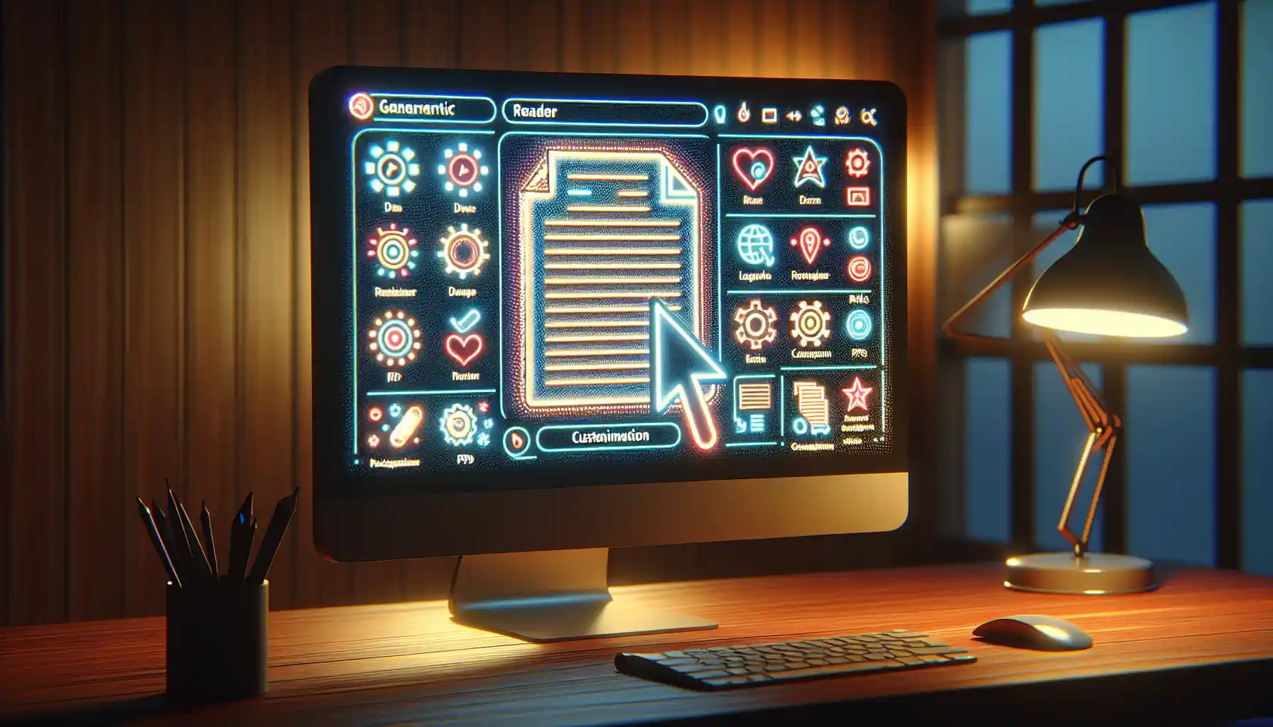Desktop screen with Adobe Acrobat Reader free interface