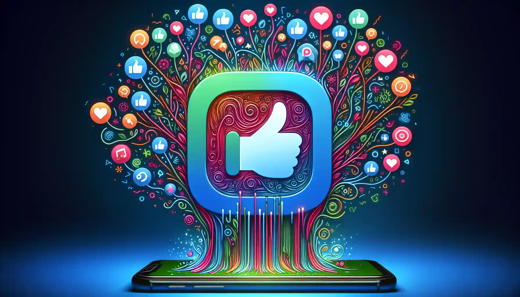 Creative illustration of increasing followers, likes, and views