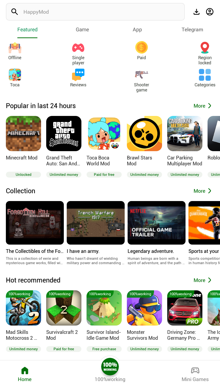 Illustration of a phone with HappyMod interface