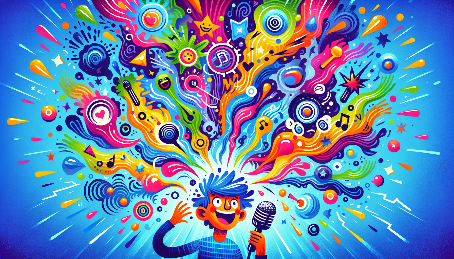 An illustration showing the concept of a voice changer, symbolizing Voicemod download.