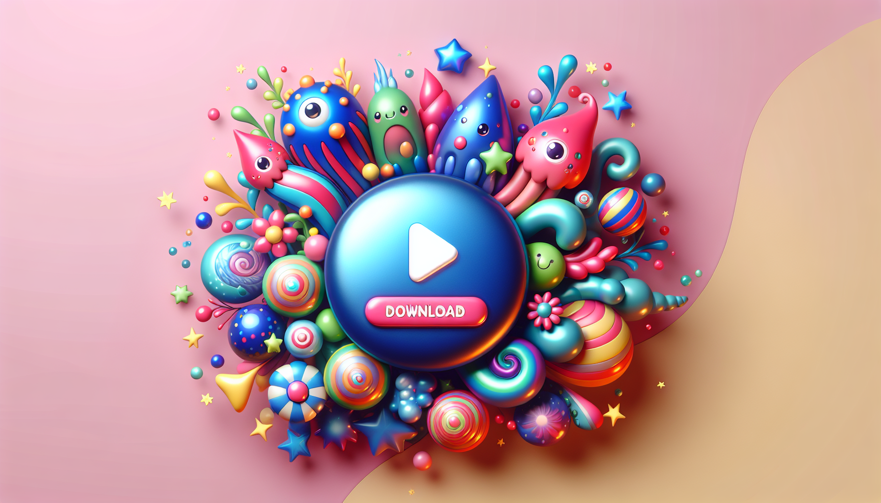 A cartoon representation of a download button for Pokémon Infinite Fusion.