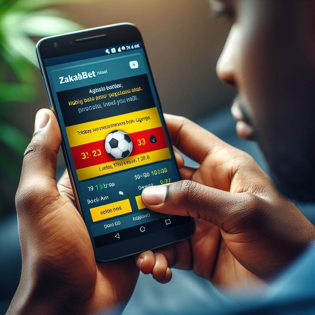 Zakabet football tips platform on the screen of your smartphone