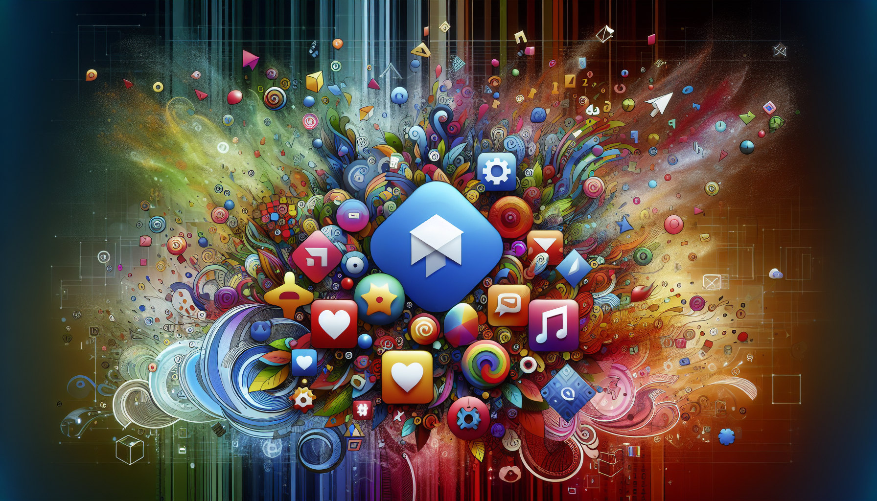 An illustration representing the introduction to the Whatnot app with various app icons.