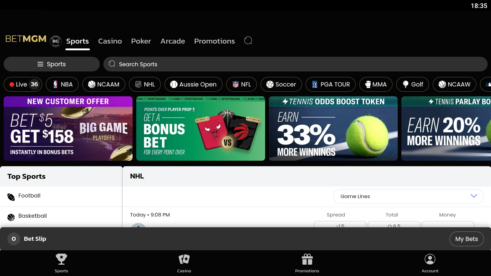 The main screen of the program