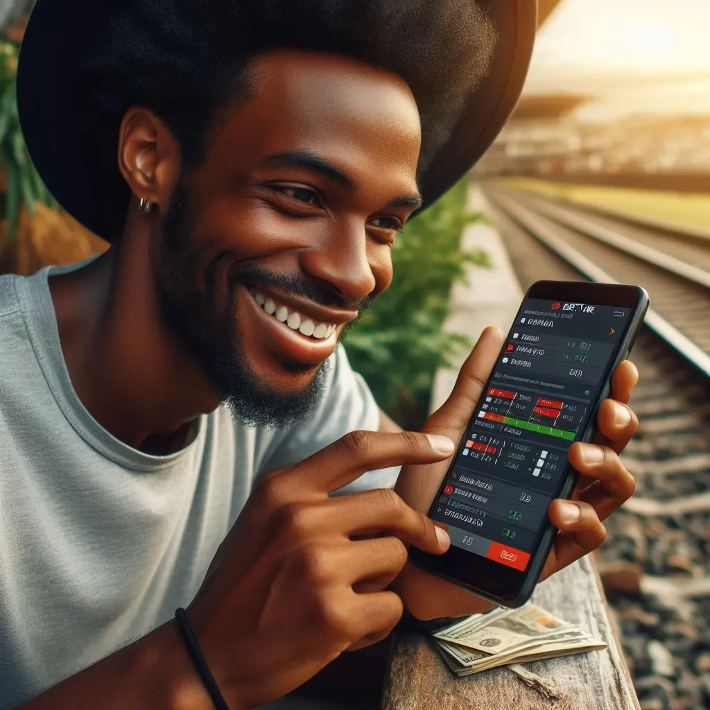 Betsure app on the screen of an Android smartphone