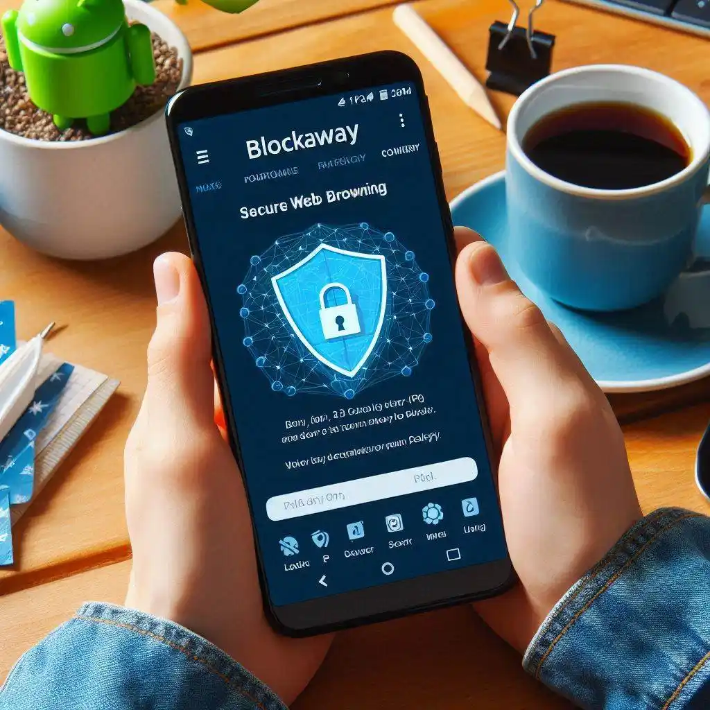 Secure web browsing on android phone, using BlockAway proxy