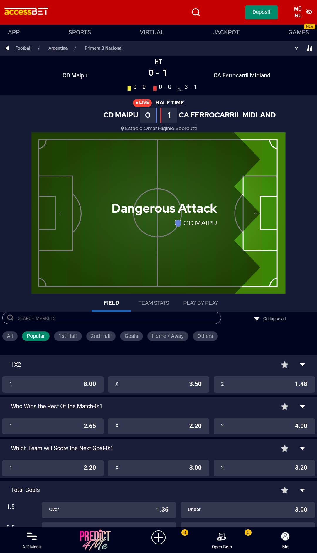 Function of live wagering with match visualization