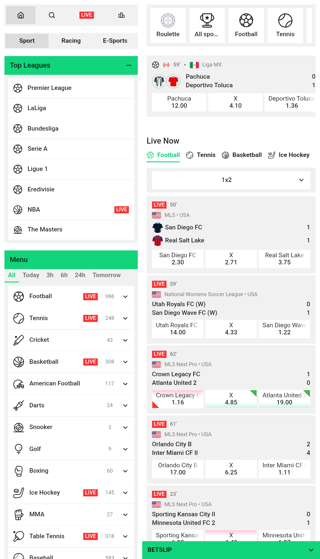 NairaBet Mobile App user interface