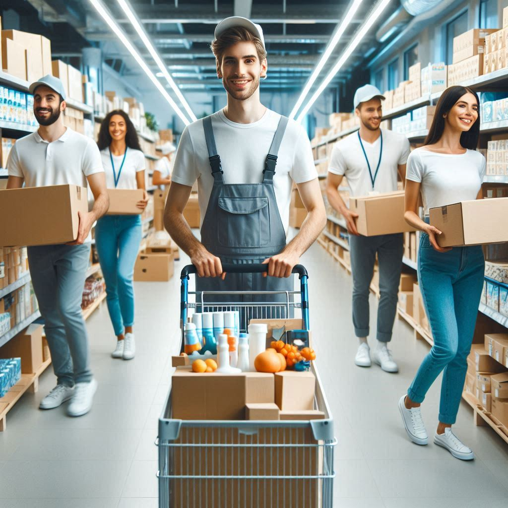 In this game you can expand your store's physical space and restock a storage room