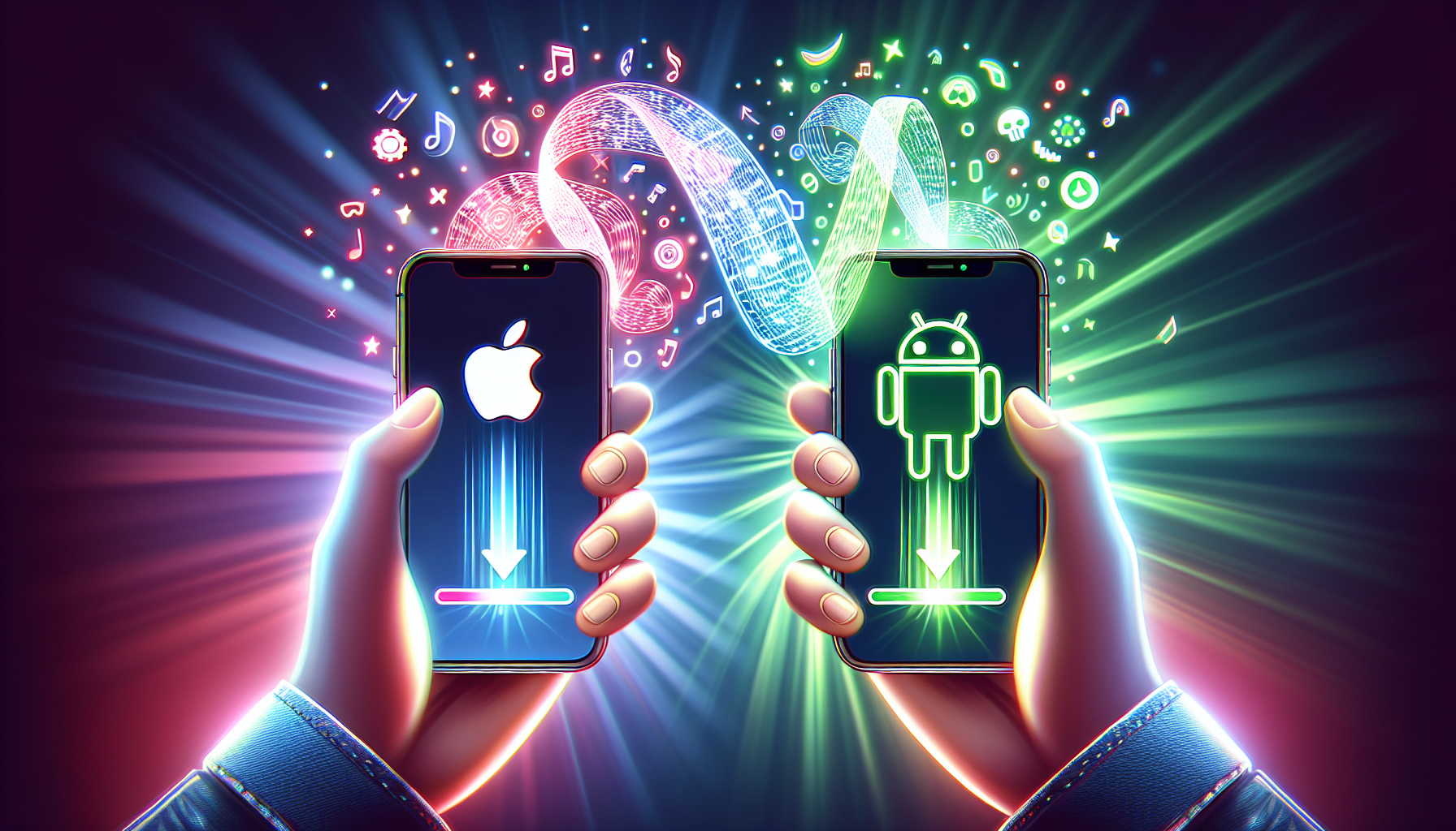 Illustration of downloading the BetParx app on mobile devices