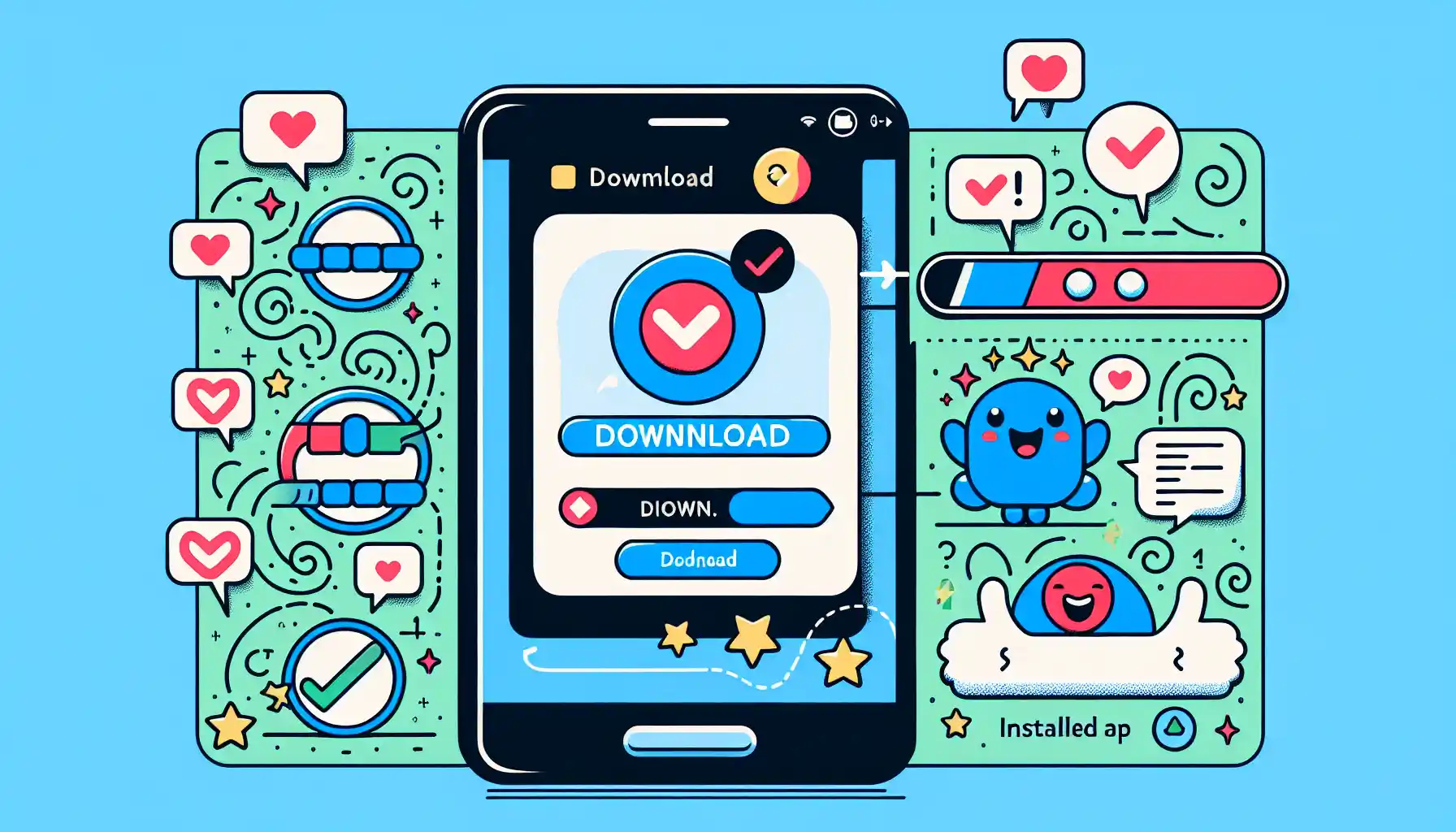 Illustration of downloading and installing process of Lulubox Pro APK