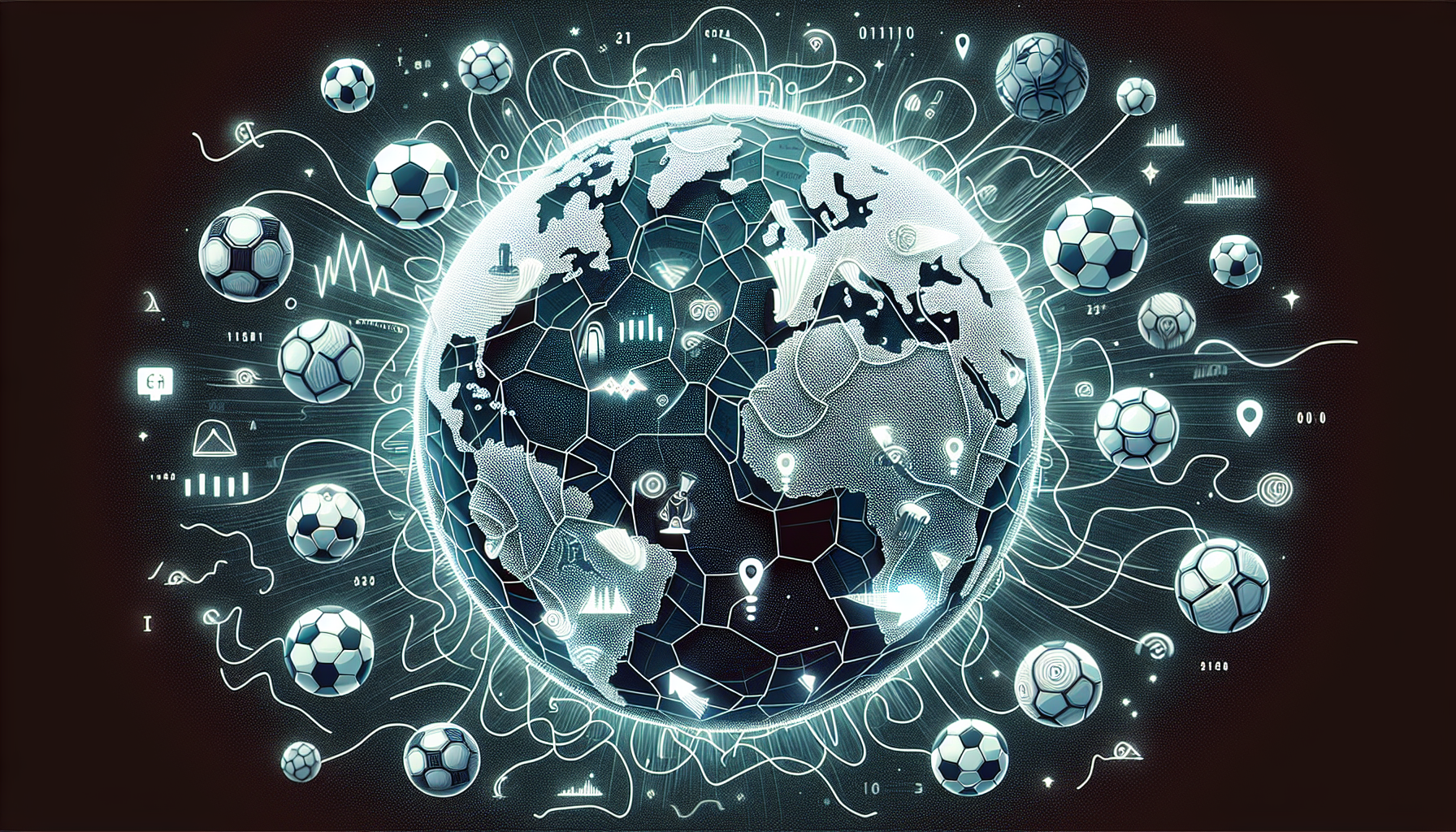 Illustration of diverse international football leagues