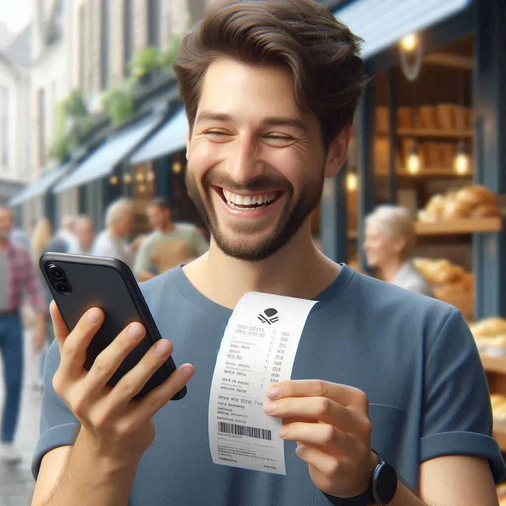 Scan any receipt, using your smartphone's camera