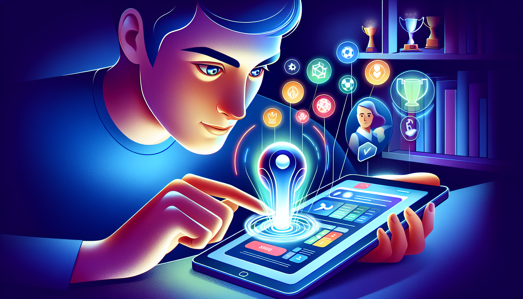 Illustration of a person making predictions on various events