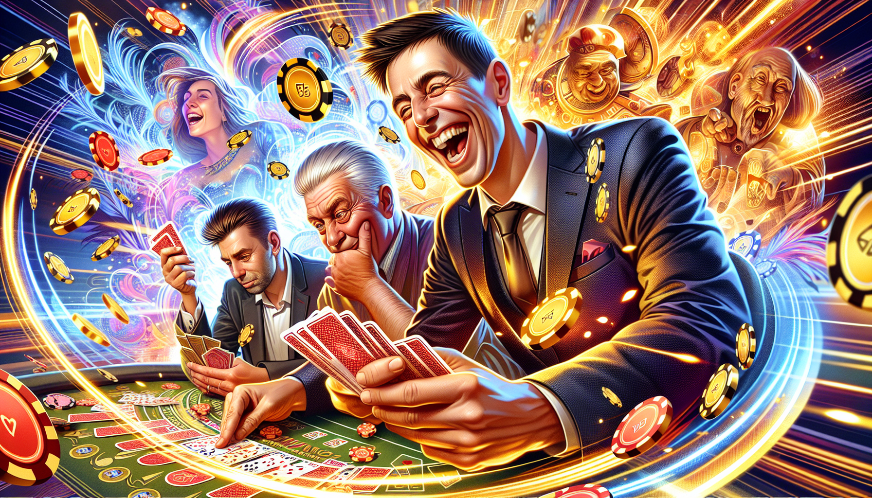 An engaging illustration of players enjoying their gameplay experience in Rummy Gold.
