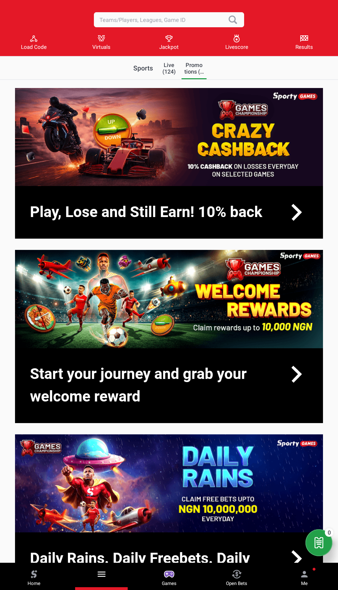 Tap an icon to read more about selected promotion