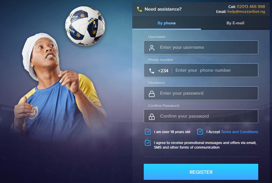 You need to sign up to access Mozzartbet