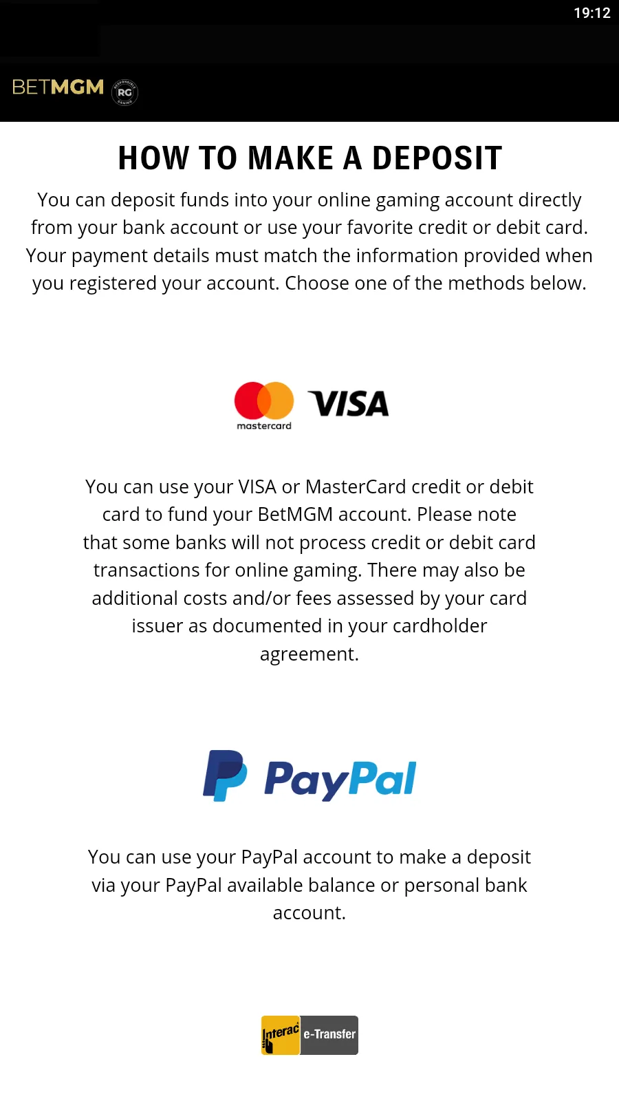 Users can choose from variety of payment methods