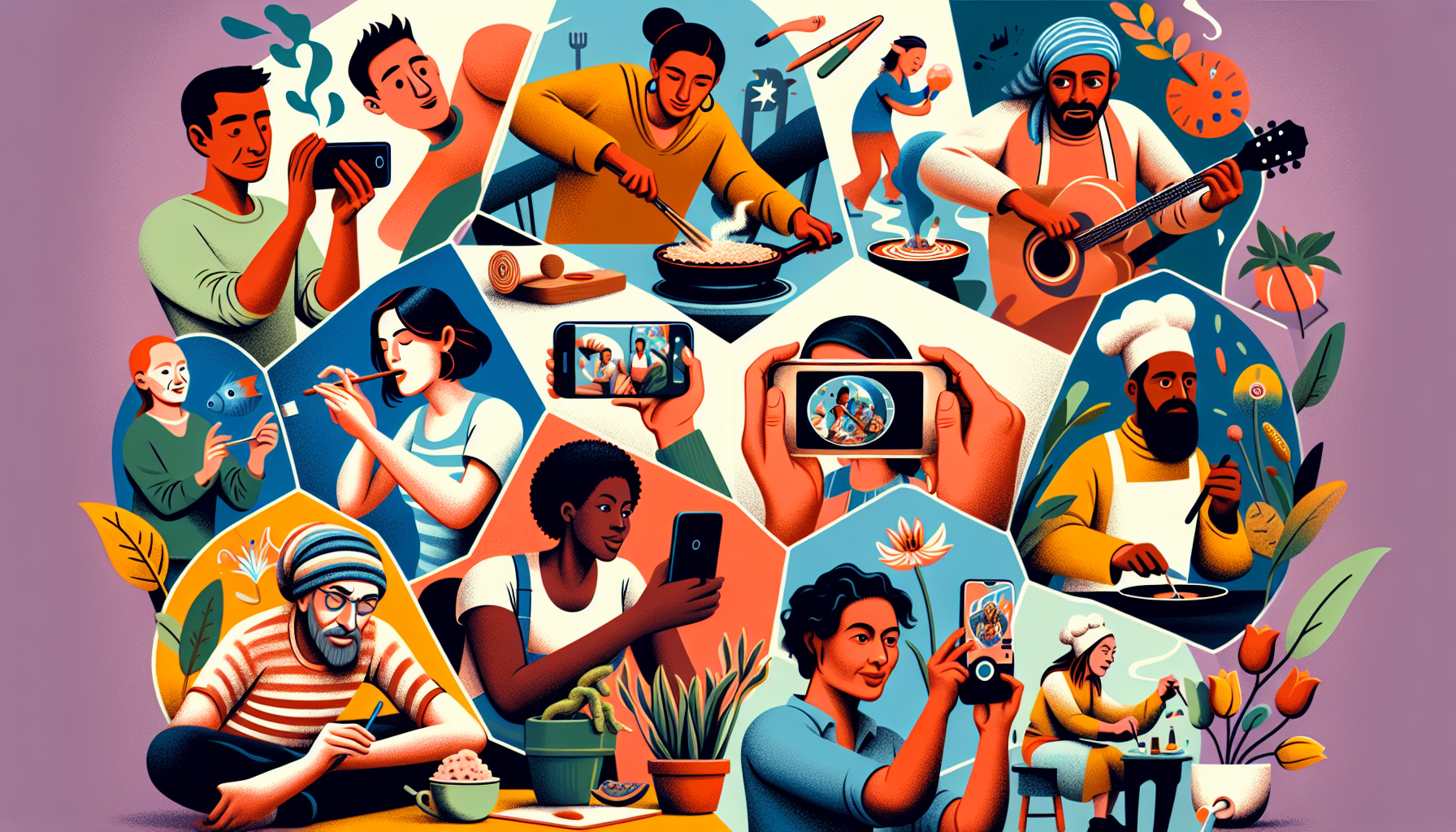 Diverse users creating and sharing short videos on Kuaishou