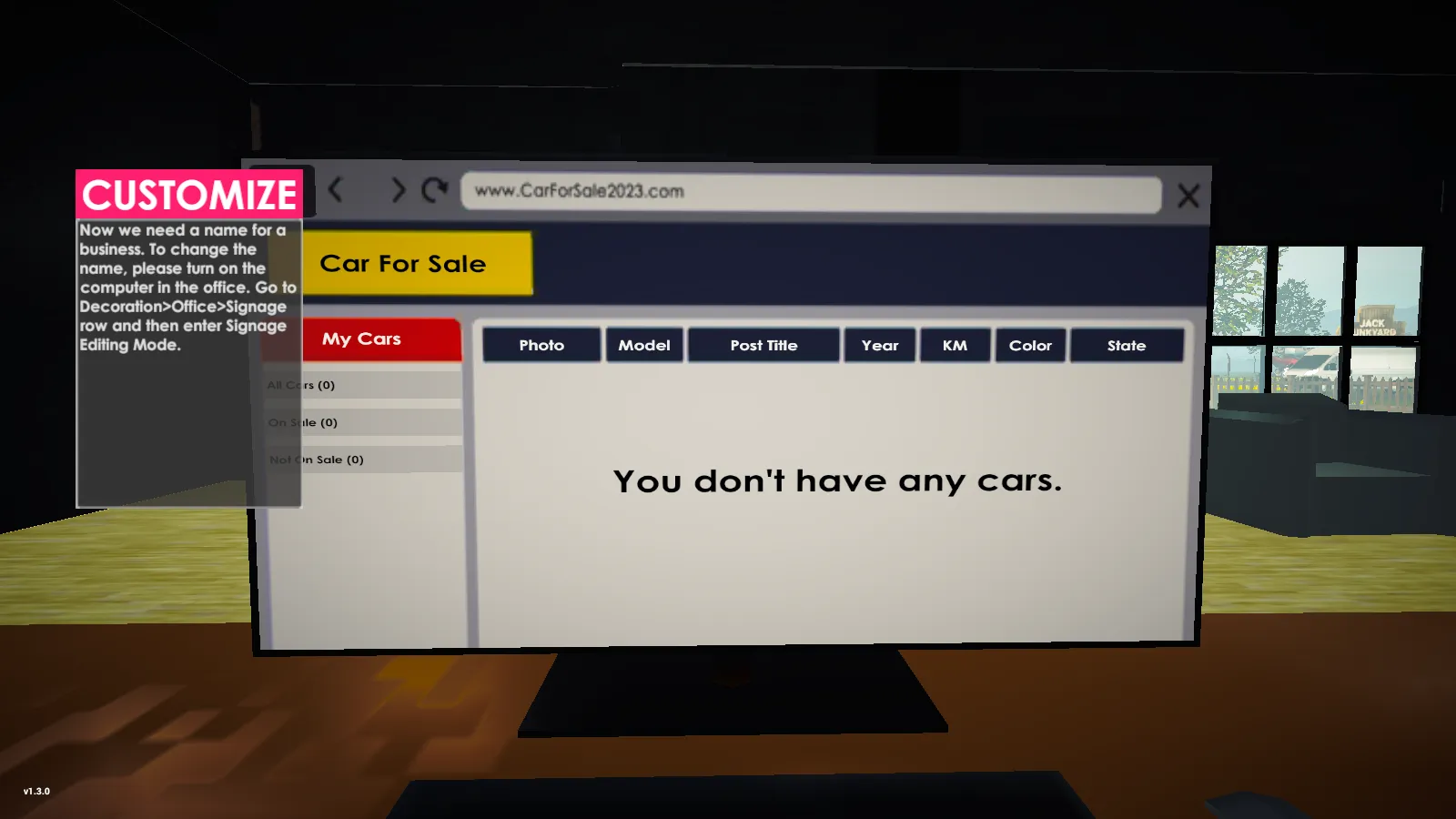 You don't have unlimited money, so make sure to repair your car, modify it well to sell it at good price and buy even more cars