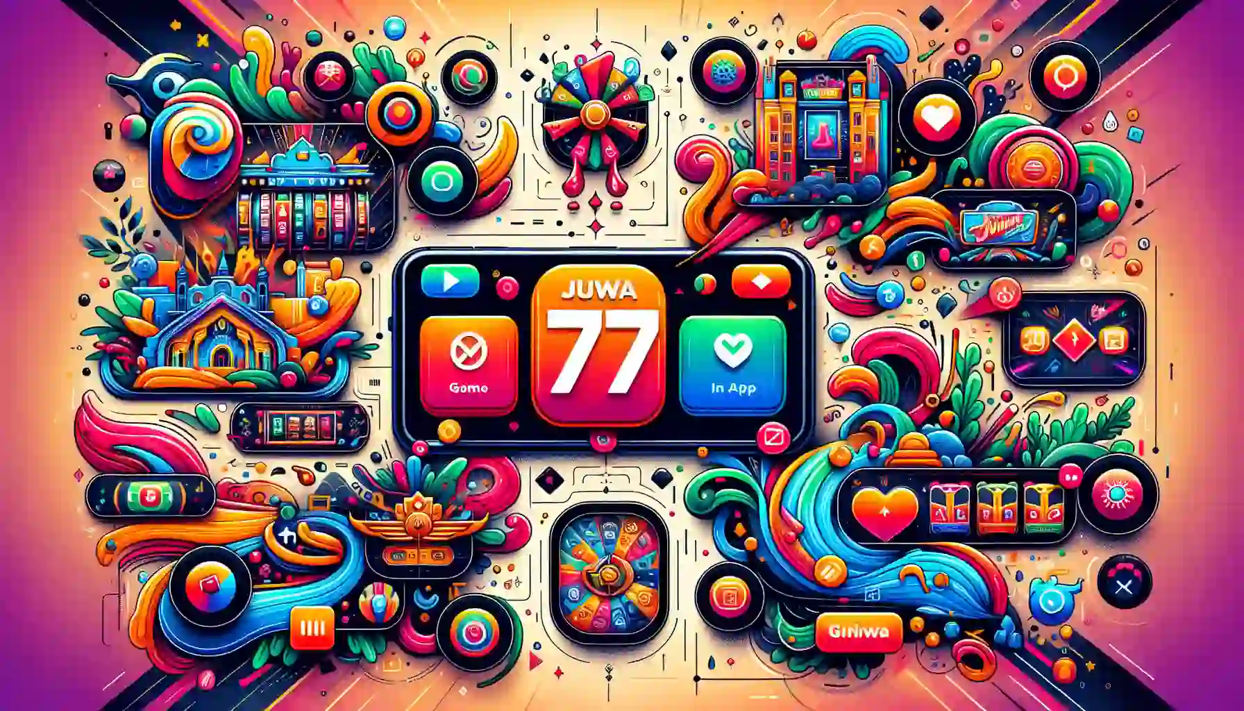 Visual representation of exciting features of Juwa 777: different games