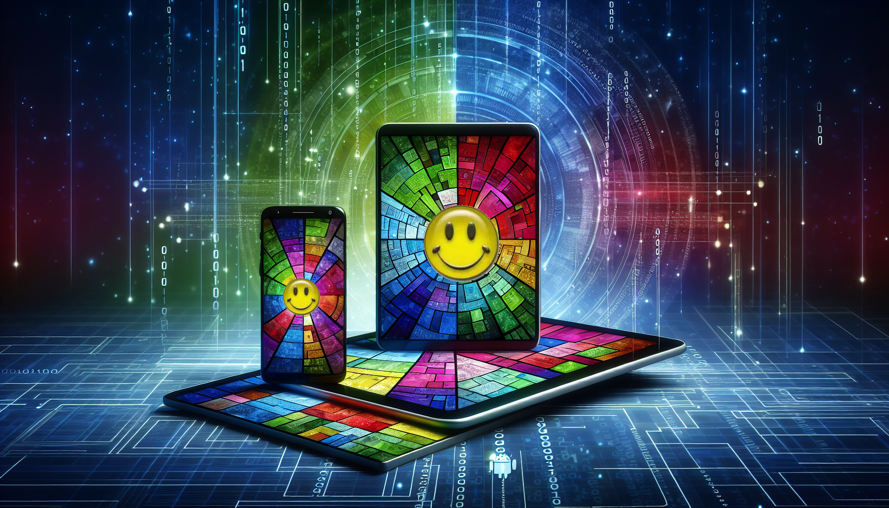 Illustration d'une tablette et d'un smartphone Android