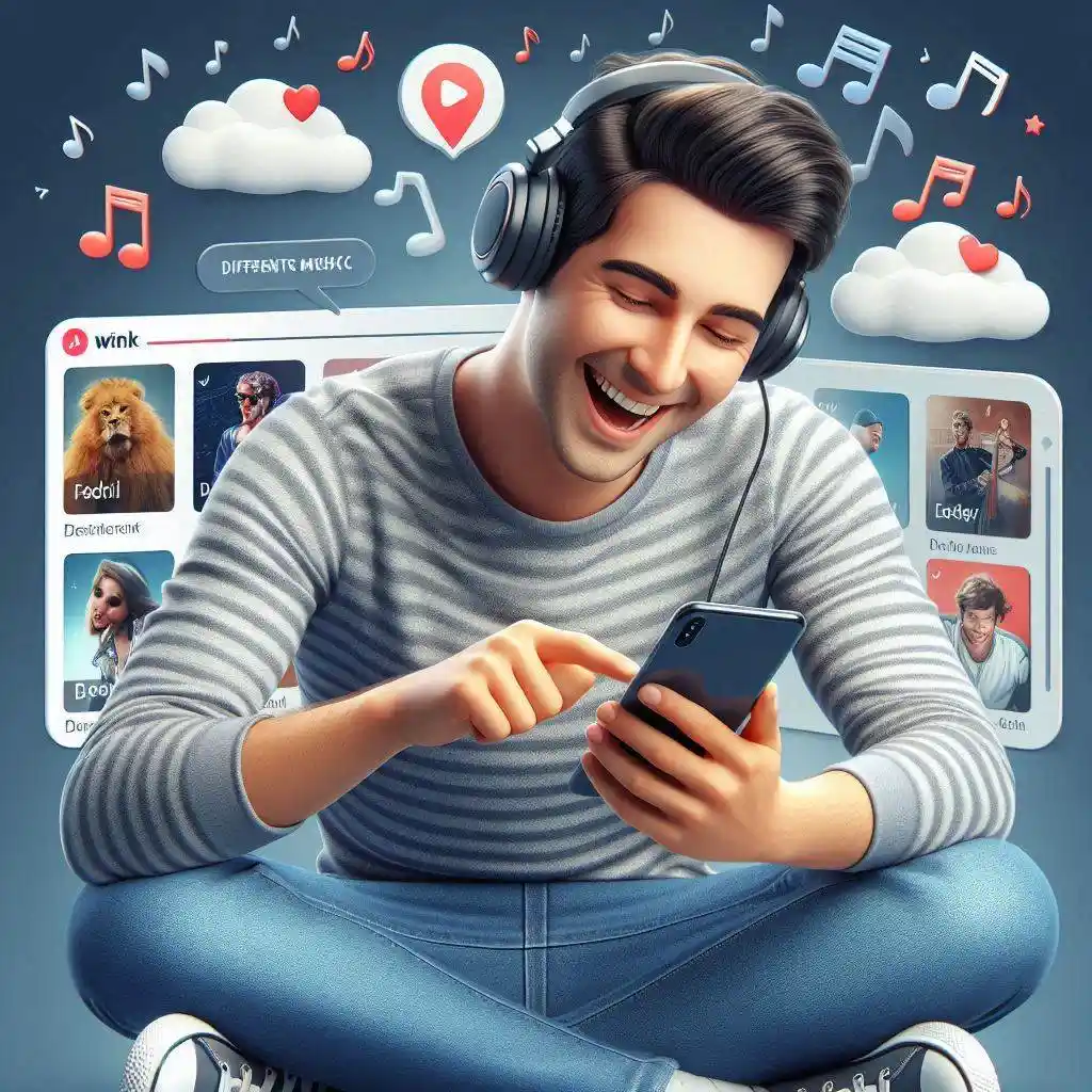 The app offers a selection of different music genres