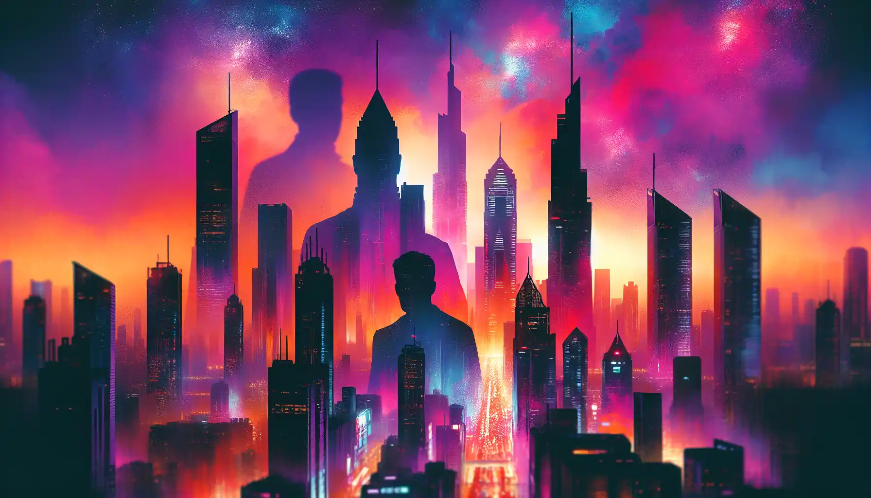 An illustration depicting a vibrant cityscape filled with crime gangs, showcasing the essence of Rope Hero Mafia City Wars.