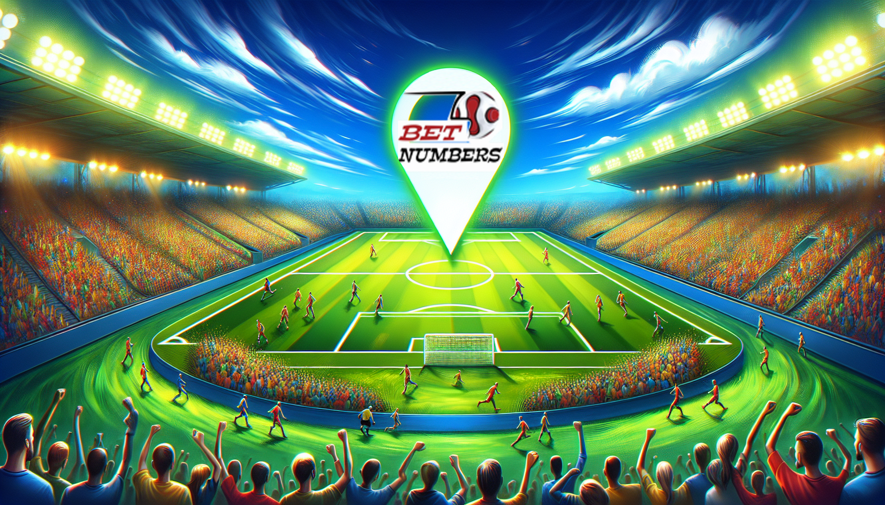 BetNumbers logo on a soccer field