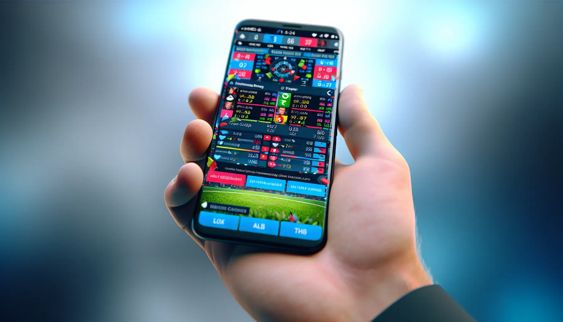 Photo of a mobile device with the Barstool Sportsbook App and an information on games