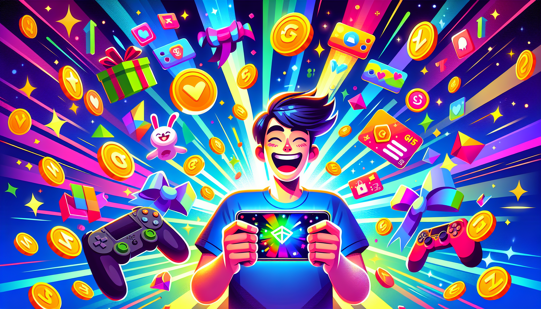 An illustration of rewards and points system in the Mistplay app.