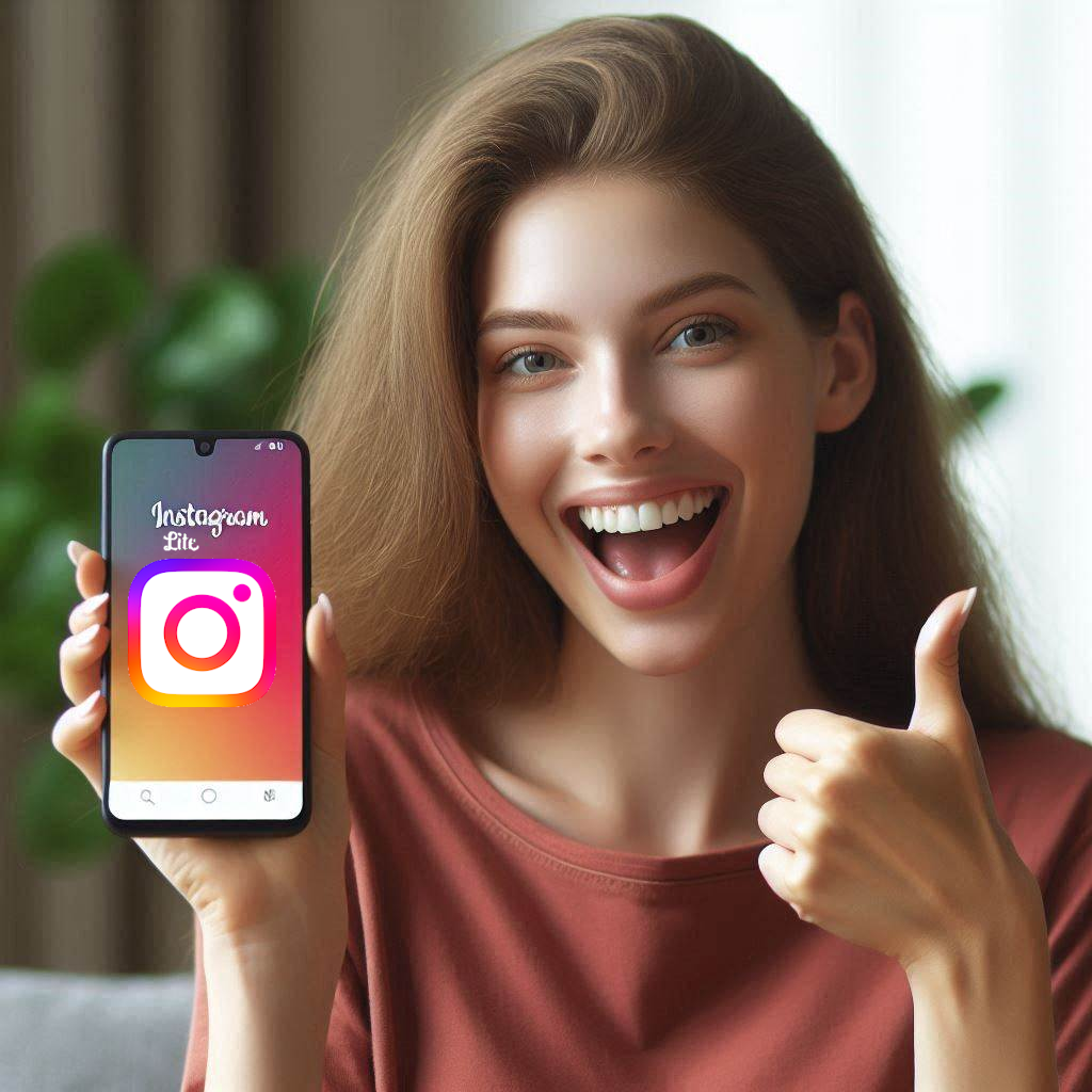 Instagram Lite icon on the screen of an Android smartphone